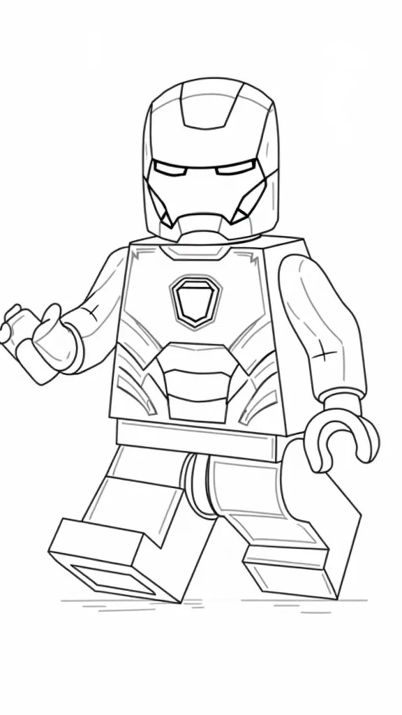 lego iron man coloring pages